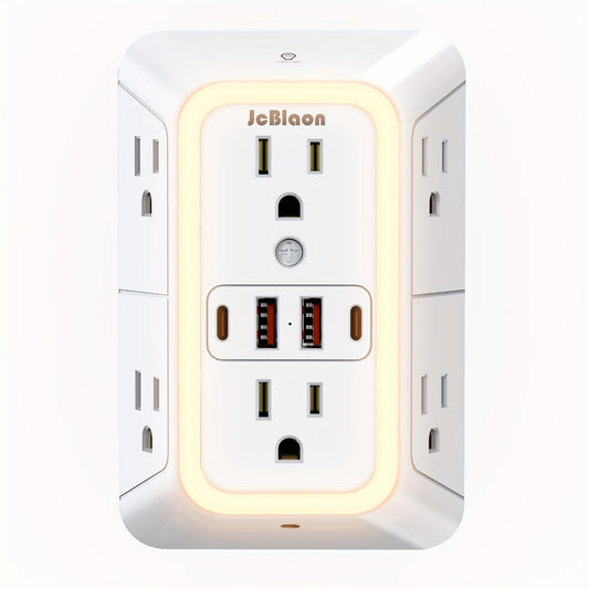 Smart Power Hub with USB & Light